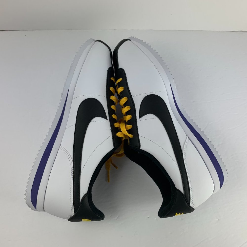 Nike Cortez Basic Leather 'White Black Amarillo' - Picture 9 of 12